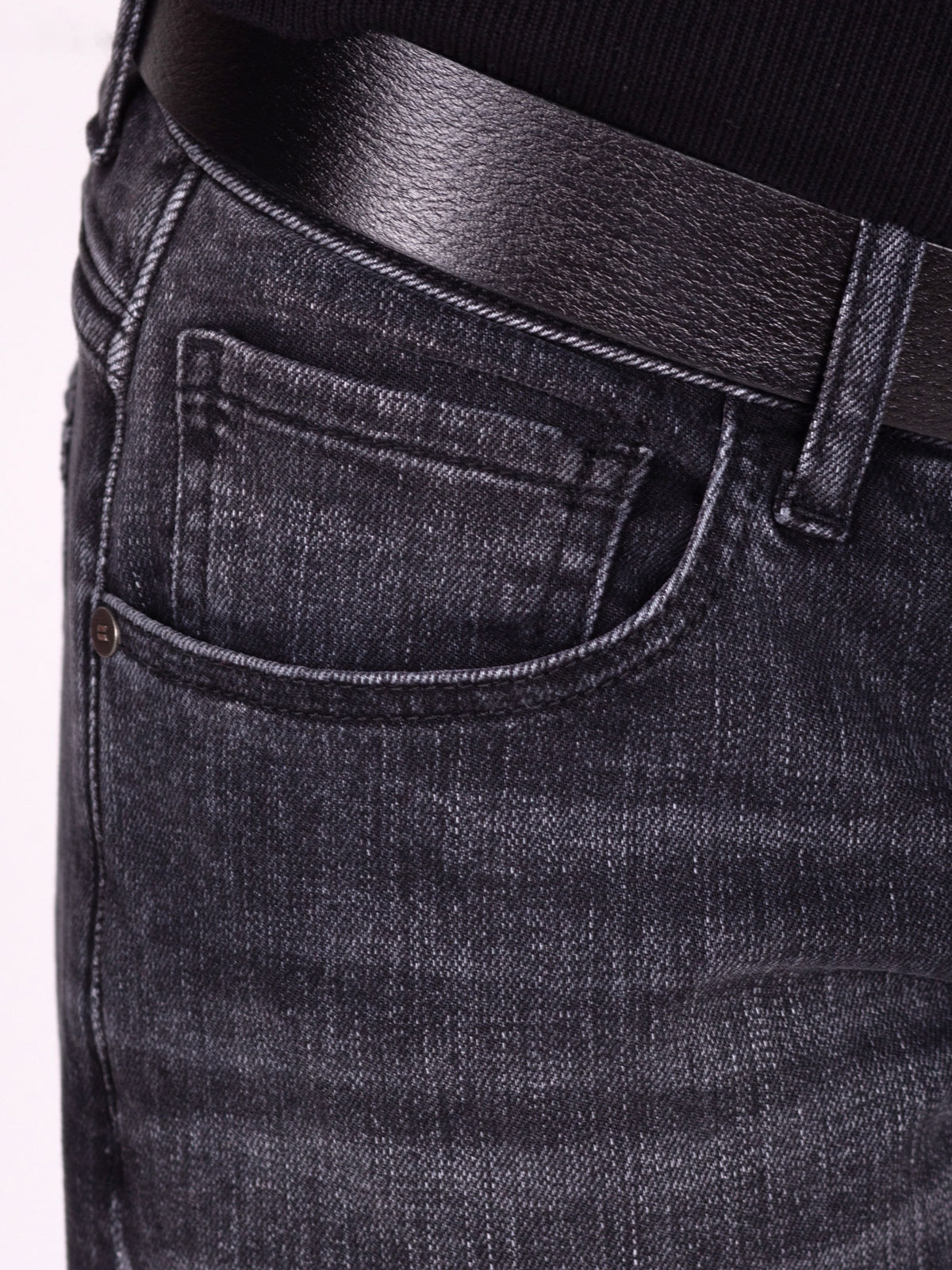 Black slim fit jeans with trit effect - 62160 € 78.18 img2