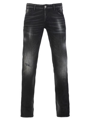 Mens jeans in black with a ripped effect-62175-€ 78.18