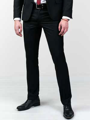 Black classic cotton pants - 63141 - € 30.93