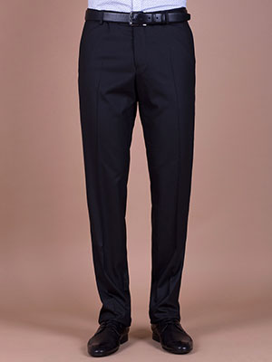 Pantaloni din bumbac negru și viscoză - 63184 - € 30.93