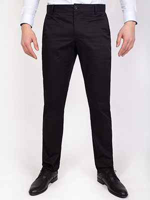 Σπορ κομψό παντελόνι σε μαύρο χρώμα-63190-€ 44.43