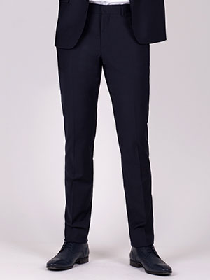 Dark blue classic trousers - 63205 - € 30.93