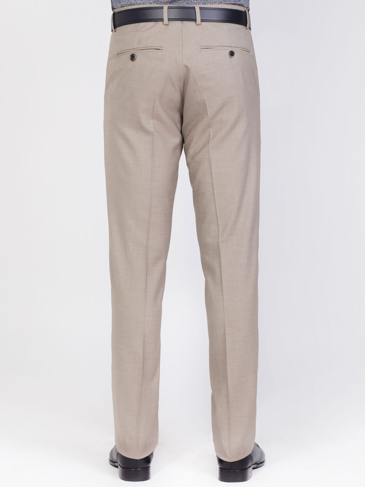 Elegant Beige Men's Trousers, Men's Beige Straight Pants