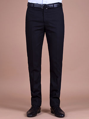 Pantaloni negri eleganti din vascoza - 63225 - € 50.06