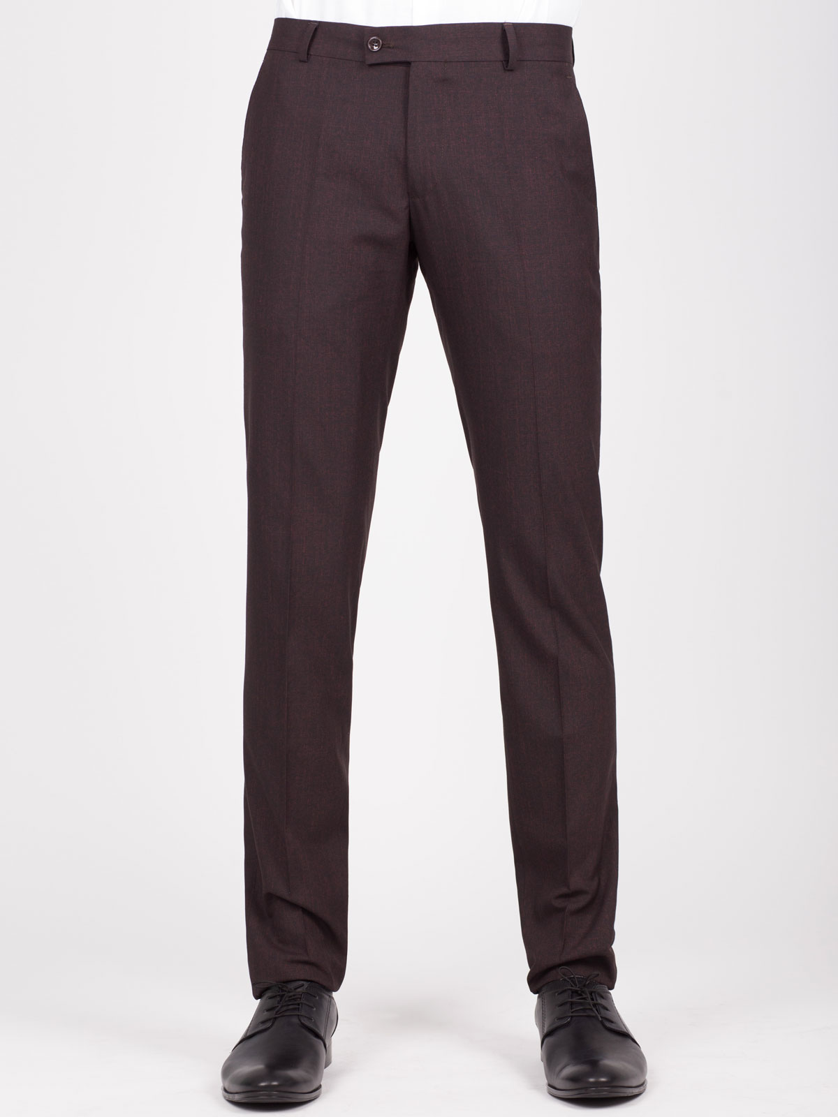 Pantaloni cu croială clasică bordo melan - 63253 € 30.93 img1
