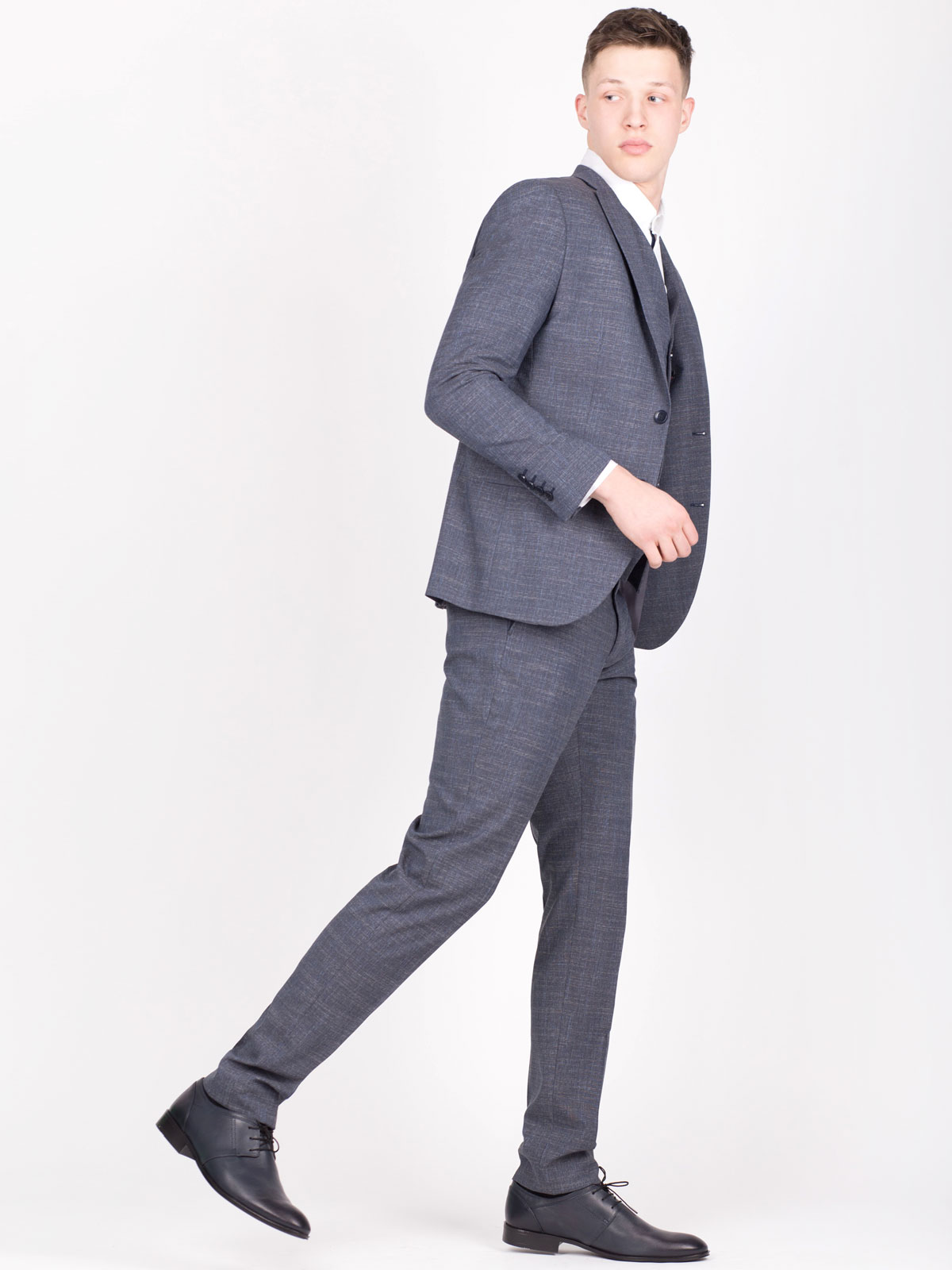 Pantaloni clasic fitting grey melange - 63254 € 30.93 img5