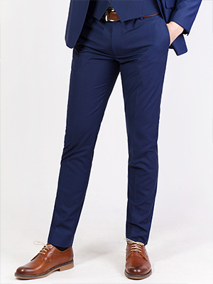 εφαρμοσμένο κομψό παντελόνι σε μπλε τζι - 63304 - € 51.74