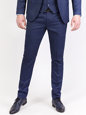  παντελόνι σε μπλε χρώμα με ανάγλυφες κο - 63306 - € 55.12