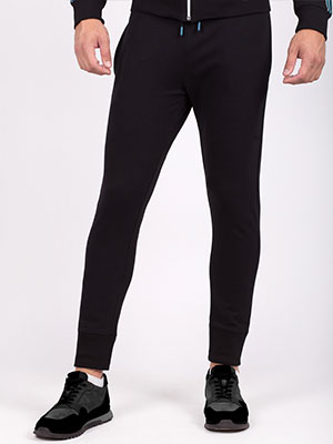 Sports cotton trousers in black-63324-€ 24.18