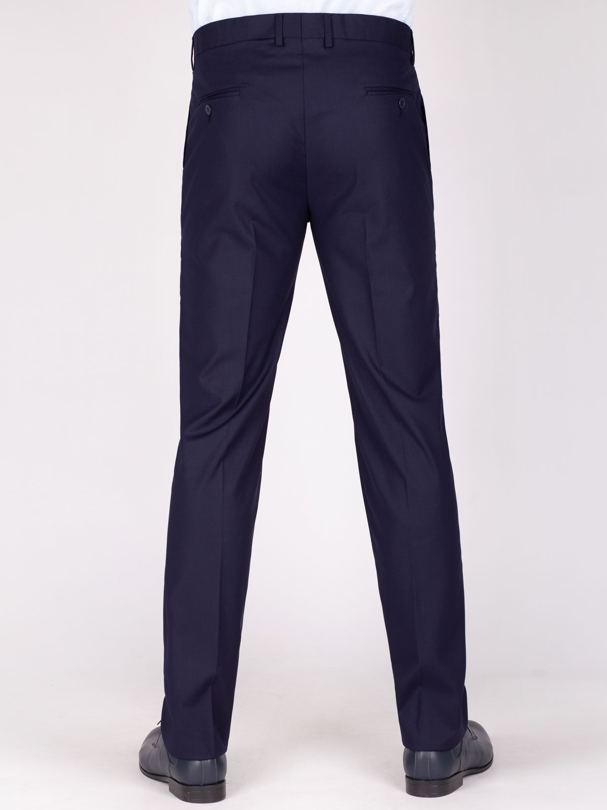 Navy Blue Slim Fit Trousers | L.O.S Collection
