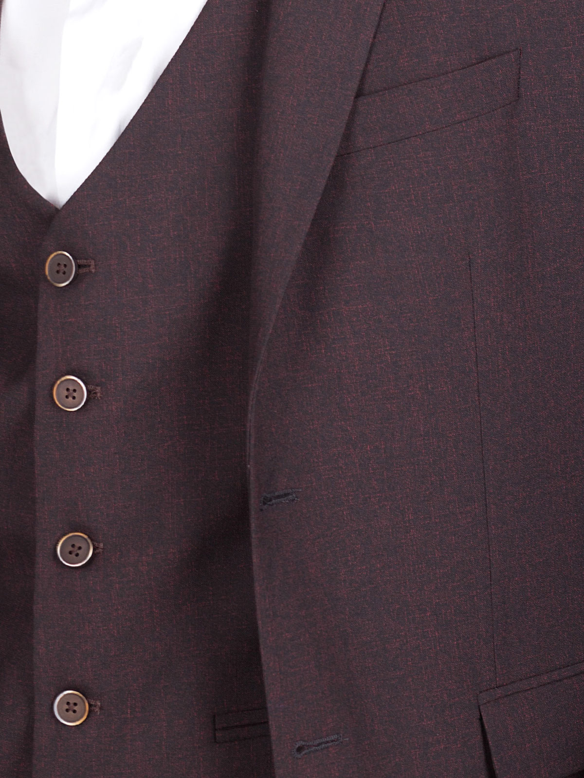 Fitted jacket in burgundy melange - 64106 € 61.30 img2