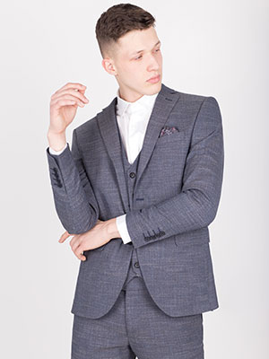 item: classic fitted jacket gray melange  - 64107 - € 106.30
