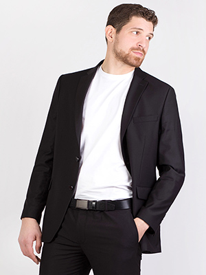  jachetă clasică neagră cu silueta mulat - 64110 - € 107.98