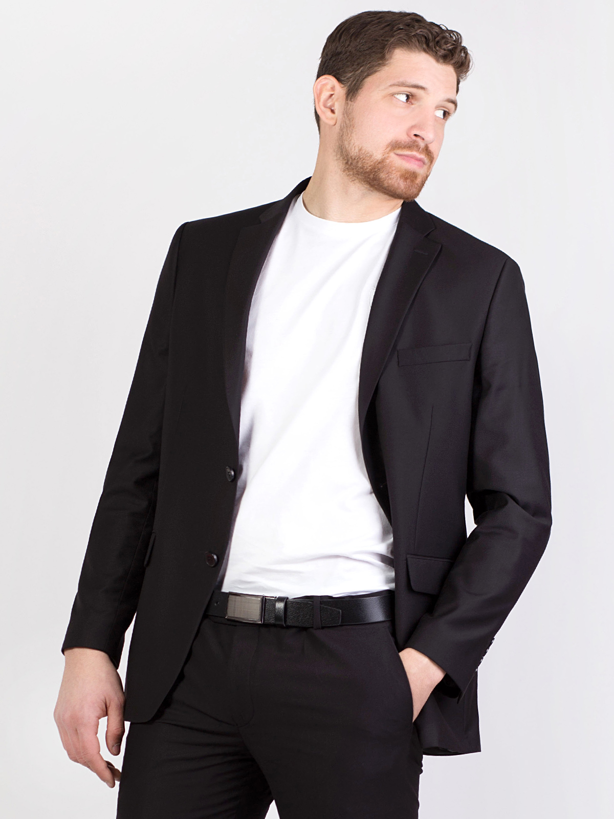 Blazer clasic negru cu siluetă ajustată - 64110 € 61.30 img1