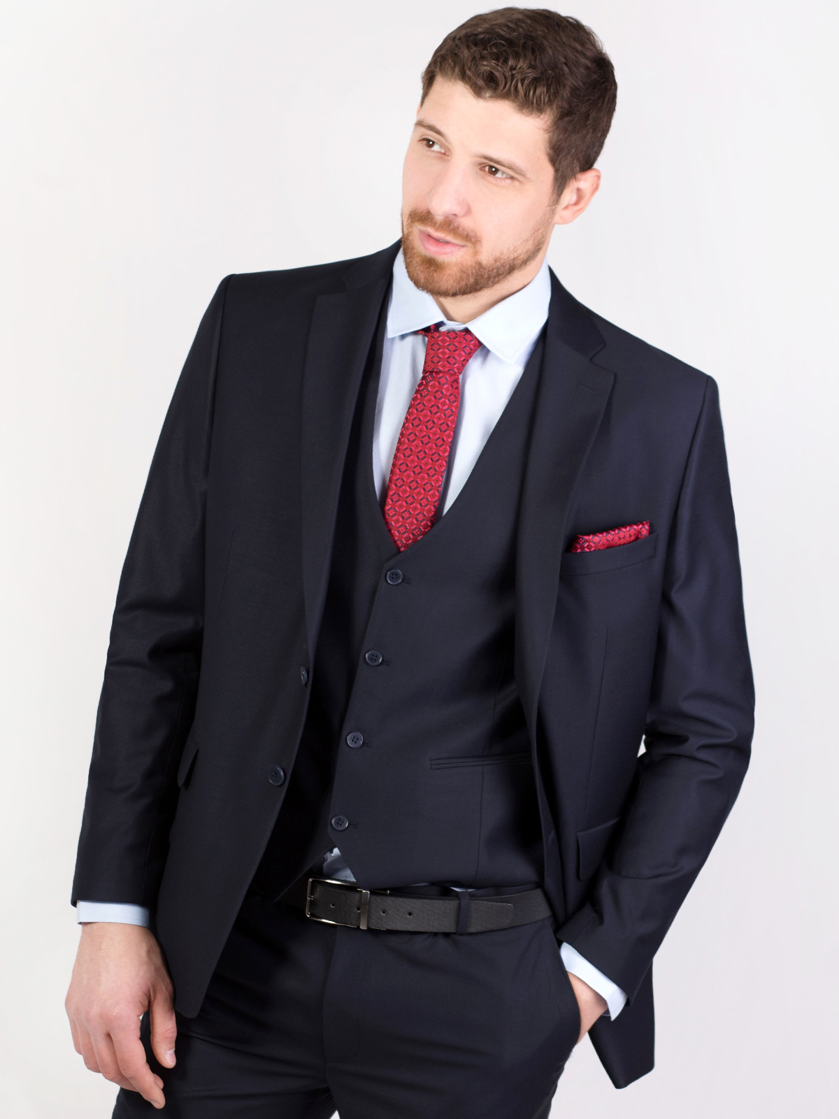  fitted dark blue classic jacket  - 64111 € 107.98 img3