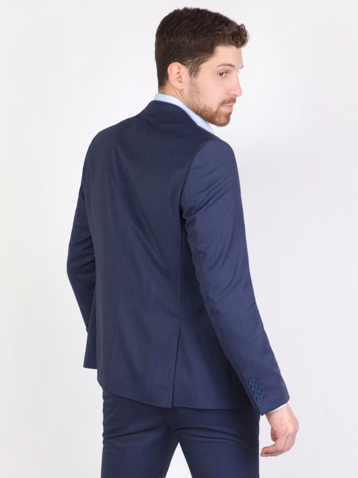  jachetă elegantă albastră cu relief de  - 64114 € 103.49 img4