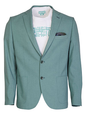 Mens jacket in light green melange-64137-€ 158.60