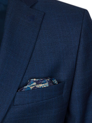 Mens dark blue checked blazer - 64143 149.00 € img3