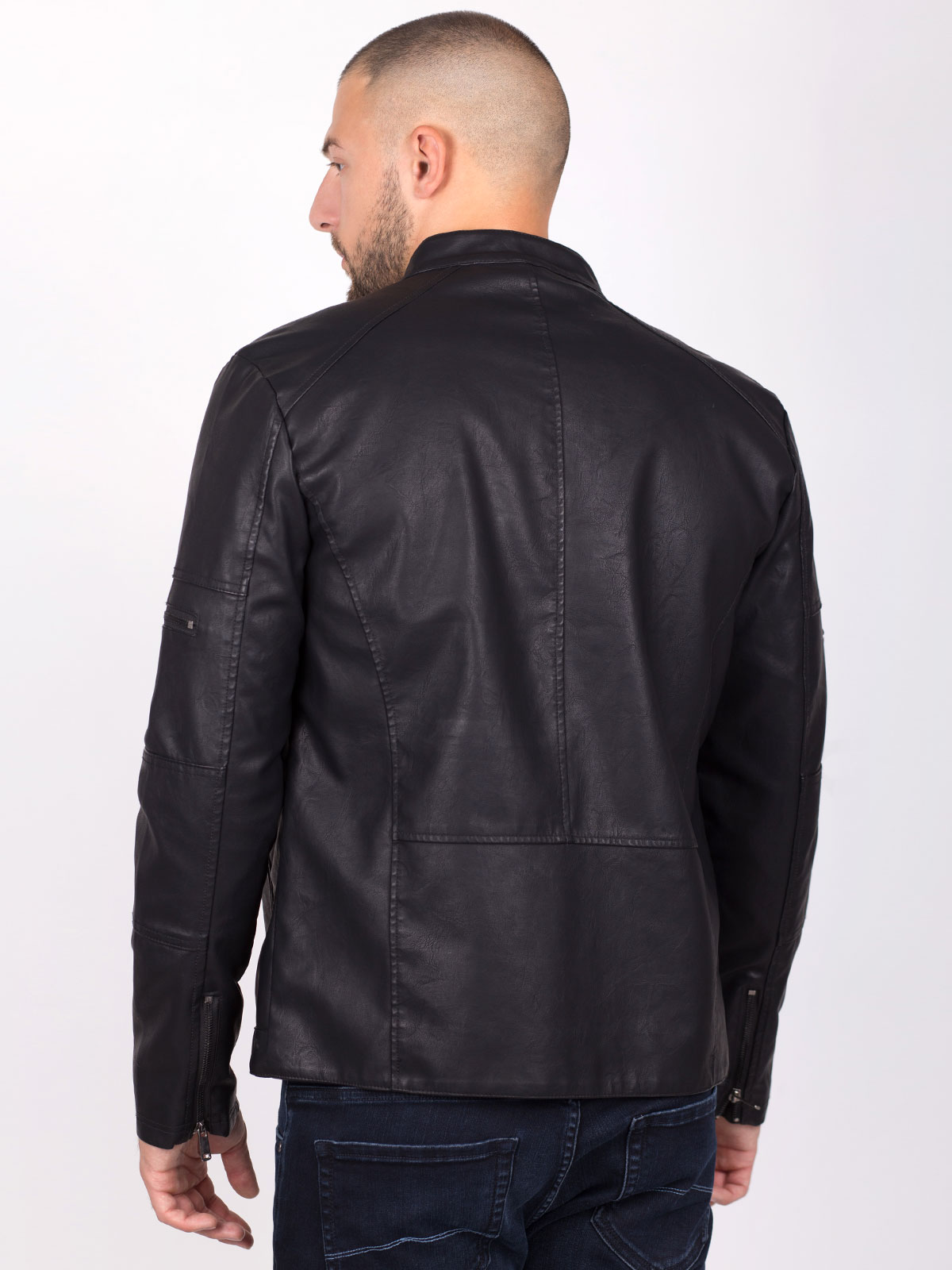 Black eco leather jacket - 65107 € 65.80 img4