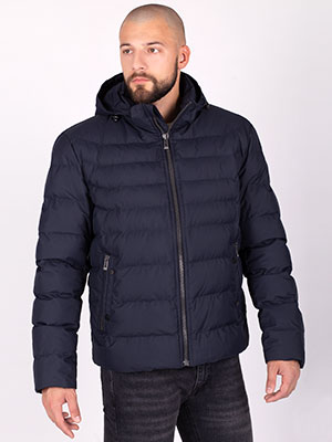 Navy blue double pocket jacket-65115-€ 156.35