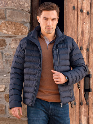 Quilted jacket with hood-65117-€ 145.67