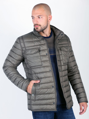 Mens khaki winter jacket - 65121 - € 104.61