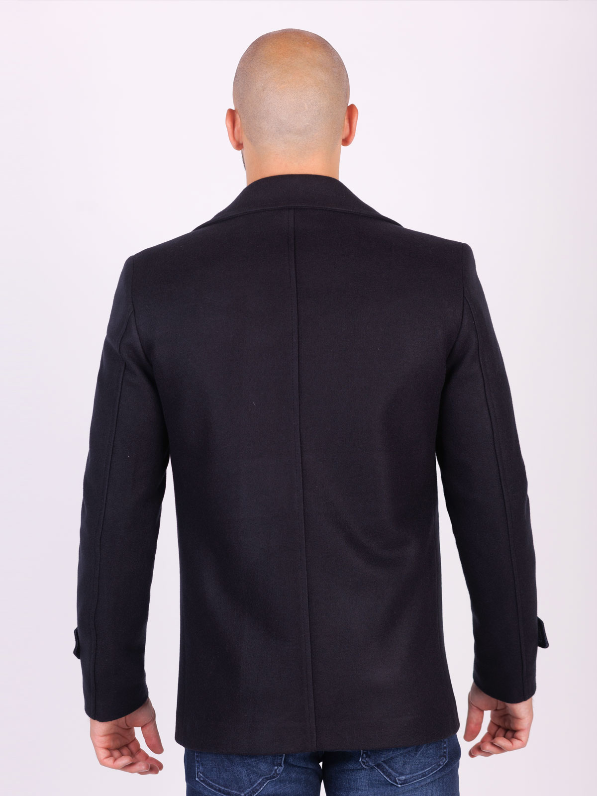 Ανδρικό παλτό σε σκούρο μπλε χρώμα - 65122 € 83.80 img2