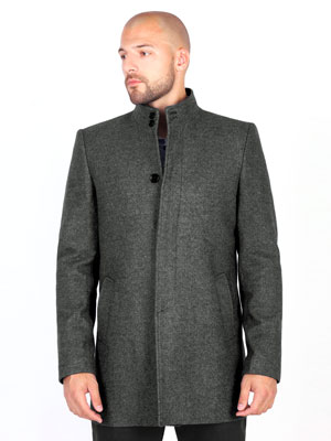 Palton lung pentru bărbați antracit - 65124 - € 167.60
