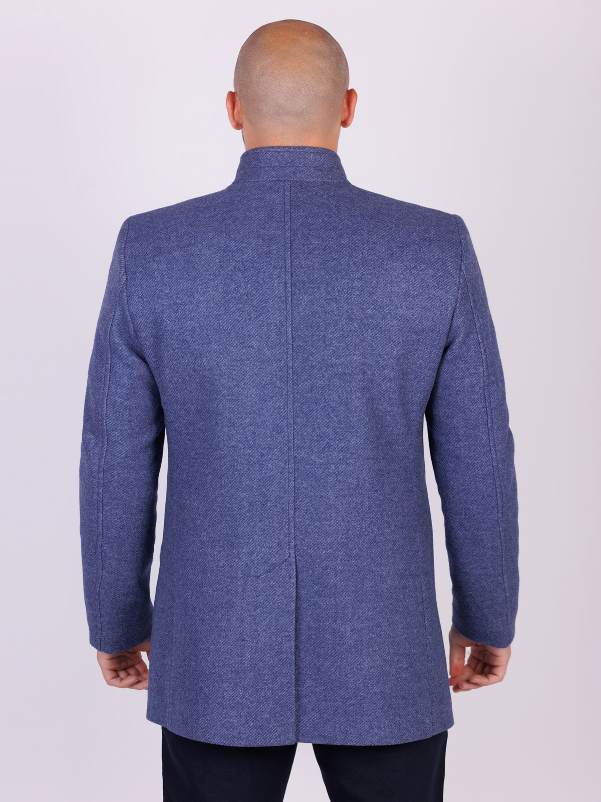 Palton lung pentru bărbați în albastru - 65125 € 167.60 img2