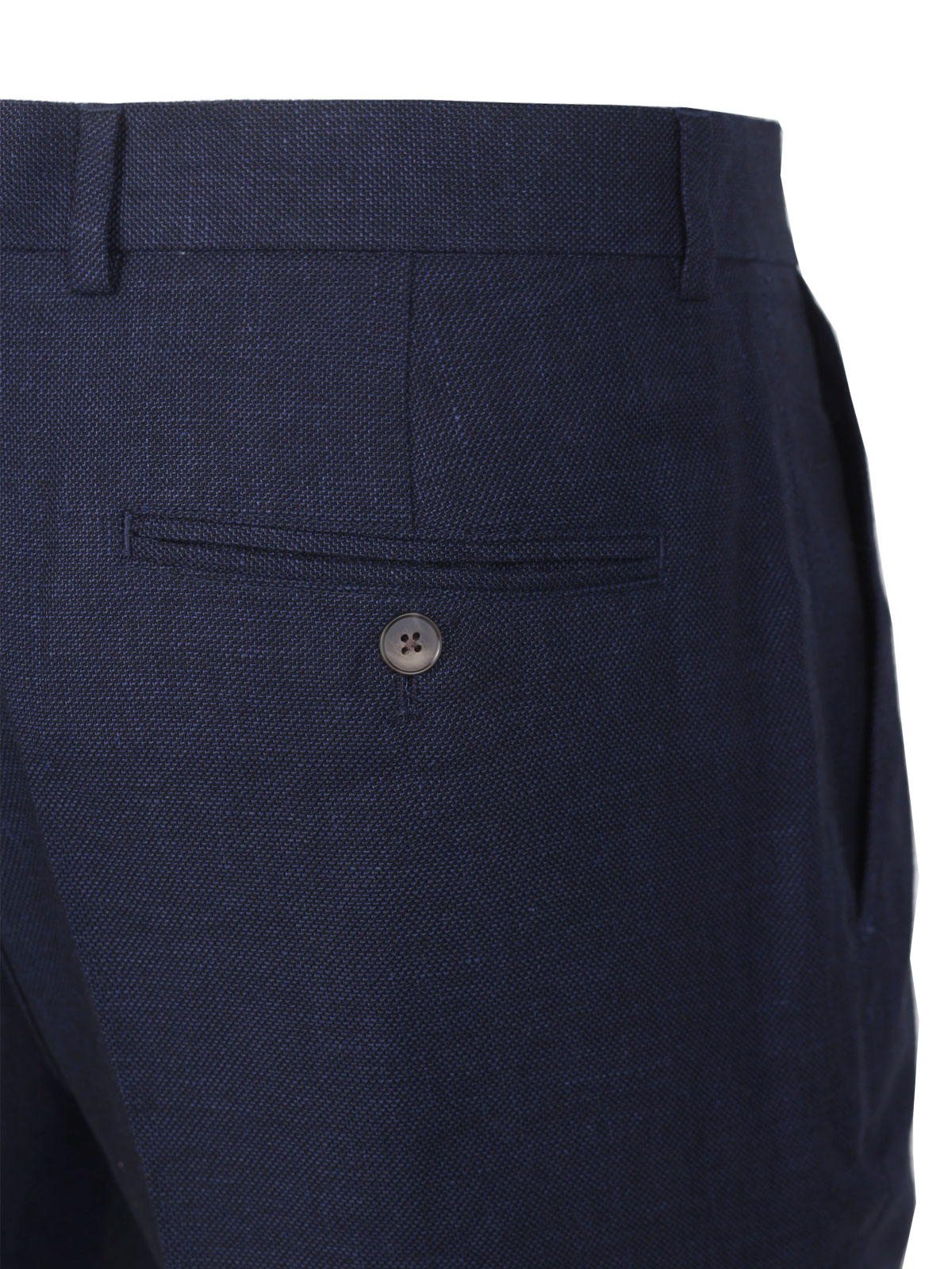 Κοντό λινό παντελόνι σε σκούρο μπλε - 67097 € 47.24 img3
