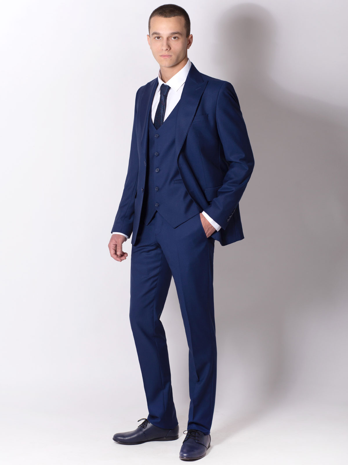 Costum elegant albastru închis din trei - 68055 € 194.04 img1