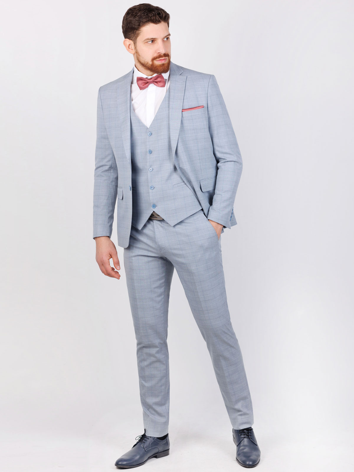 Classic gray plaid suit - 68060 € 241.84 img2