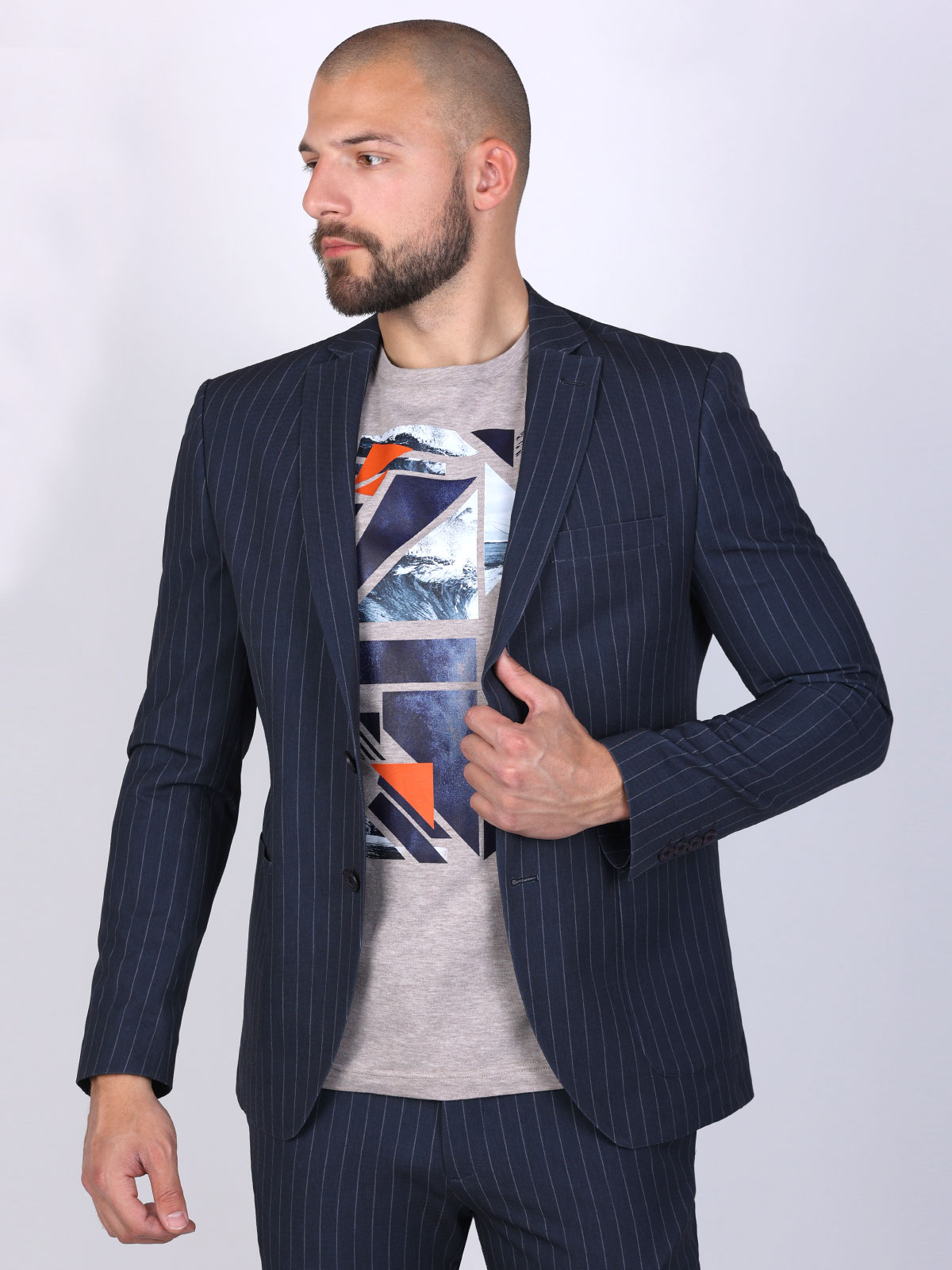 Suit from two parts blue stripe - 68064 € 201.91 img3