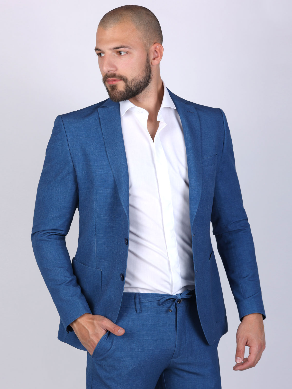 Κοστούμι δύο τεμαχίων σε μπλε χρώμα - 68065 € 201.91 img2