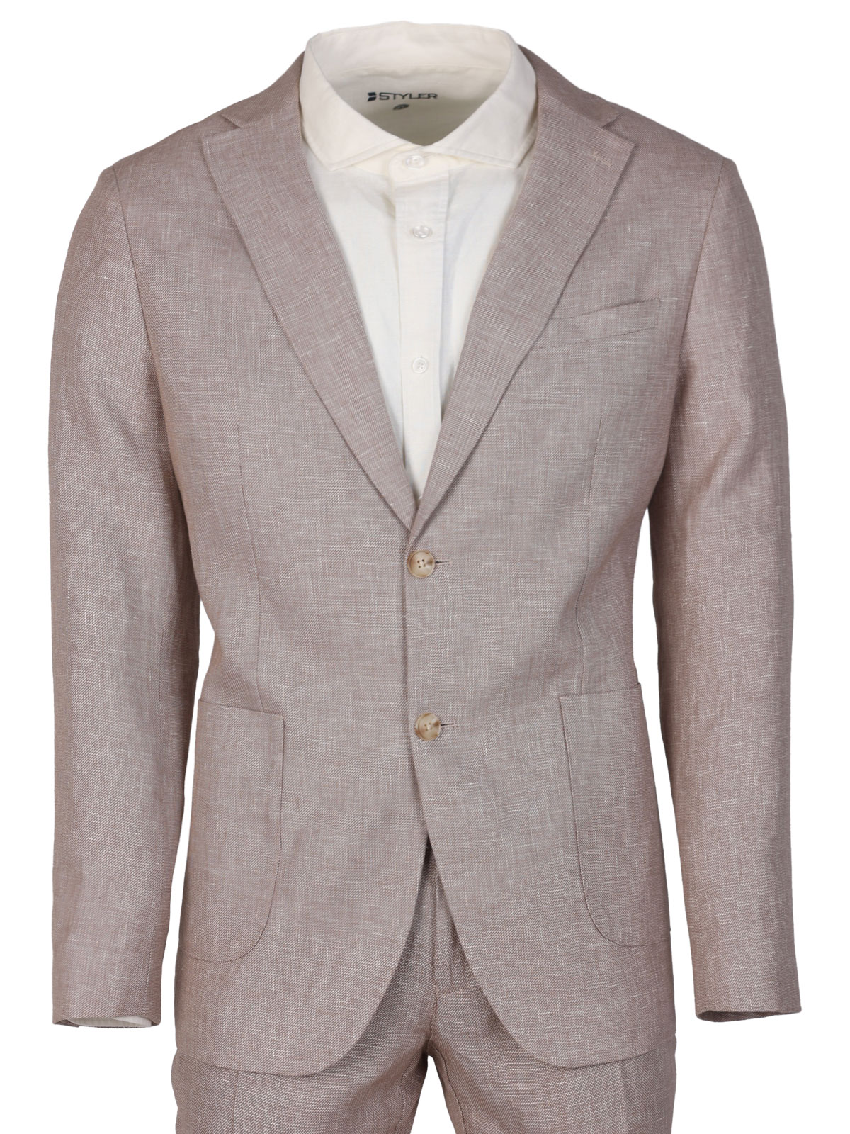 Linen suit in beige melange - 68080 € 199.10 img2