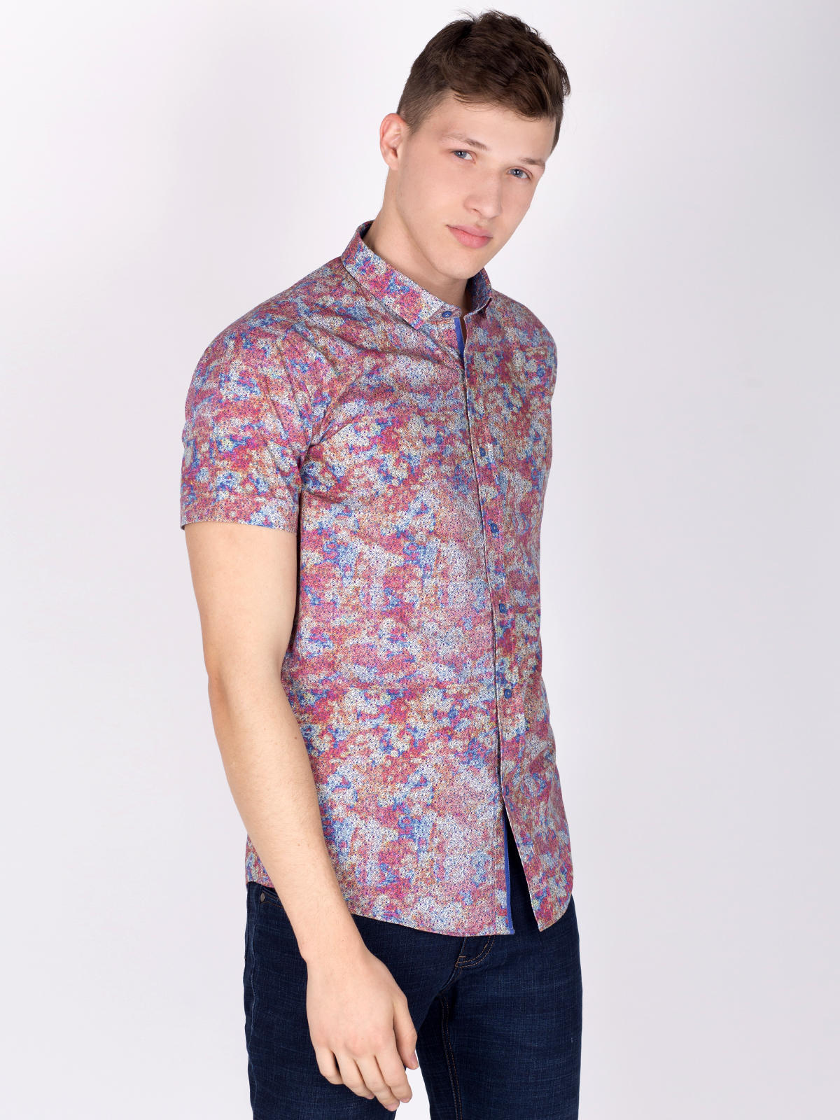Multicolor shirt with short sleeves - 80192 € 21.93 img2