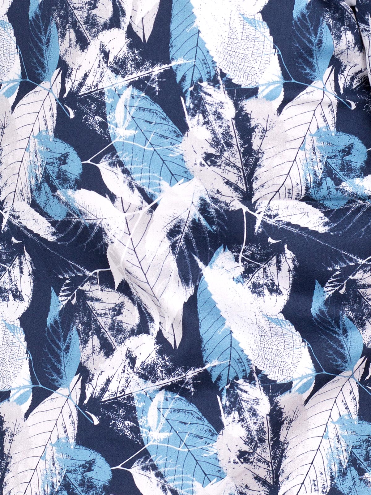 Shirt in white with blue leaf print - 80198 € 16.31 img4