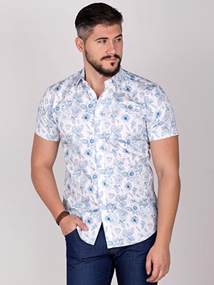  ίσιο πουκάμισο με στάμπα τριαντάφυλλου  - 80199 - € 16.31