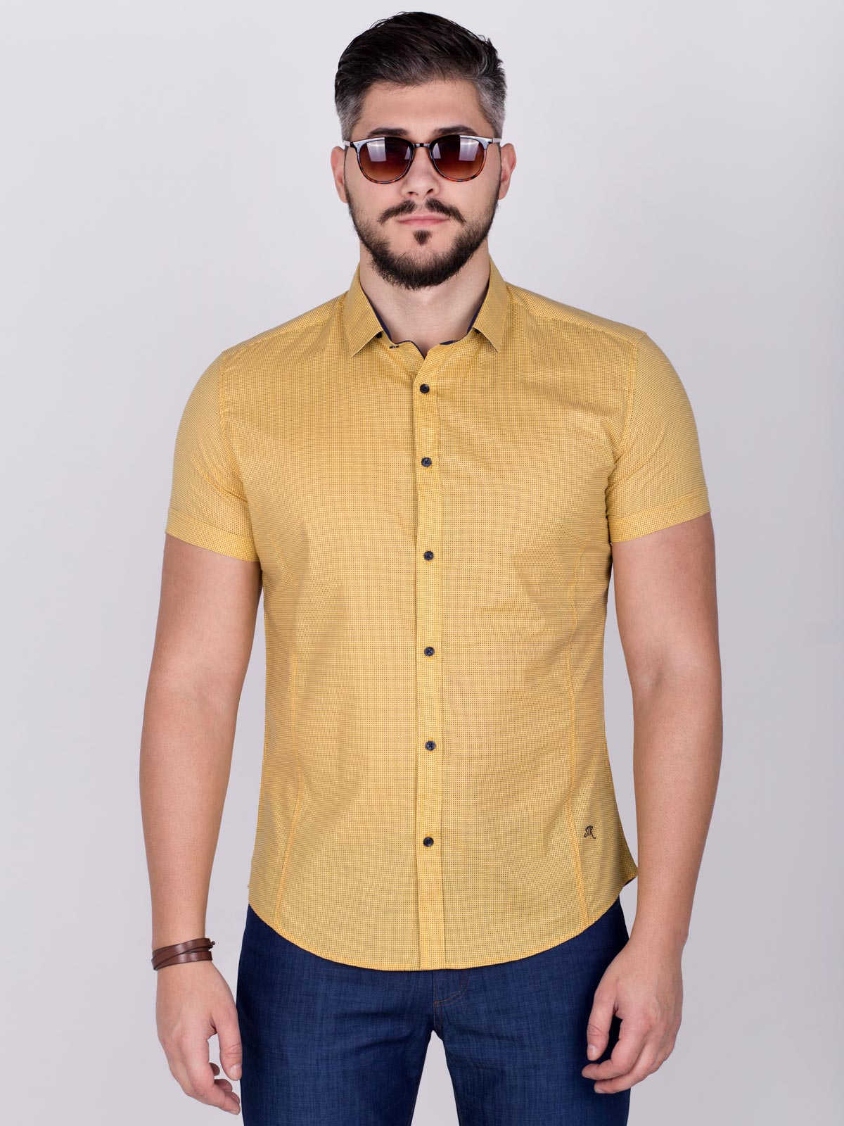 Κίτρινο εφαρμοστό πουκάμισο για μικρές - 80200 € 11.25 img3