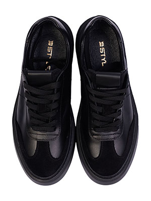 Black sports leather shoes-81082-€ 88.86