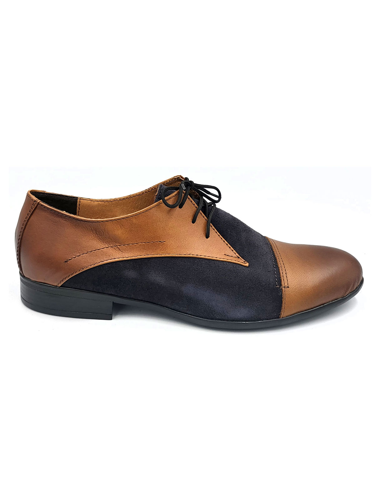 Mens shoes in camel and navy blue - 81092 - € 77.61 img2