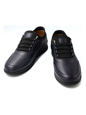 Leather shoes with textile-81096-€ 51.74