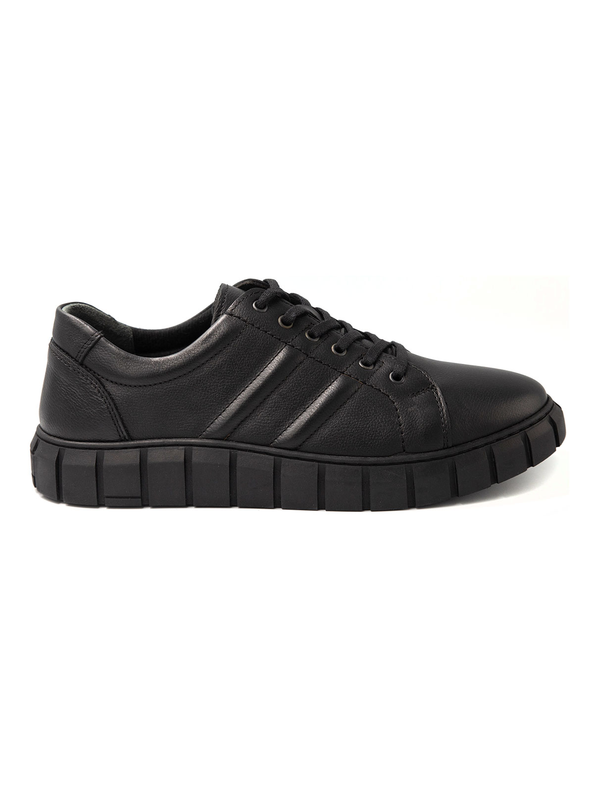 Μαύρα αθλητικά δερμάτινα παπούτσια - 81097 - € 51.74 img3