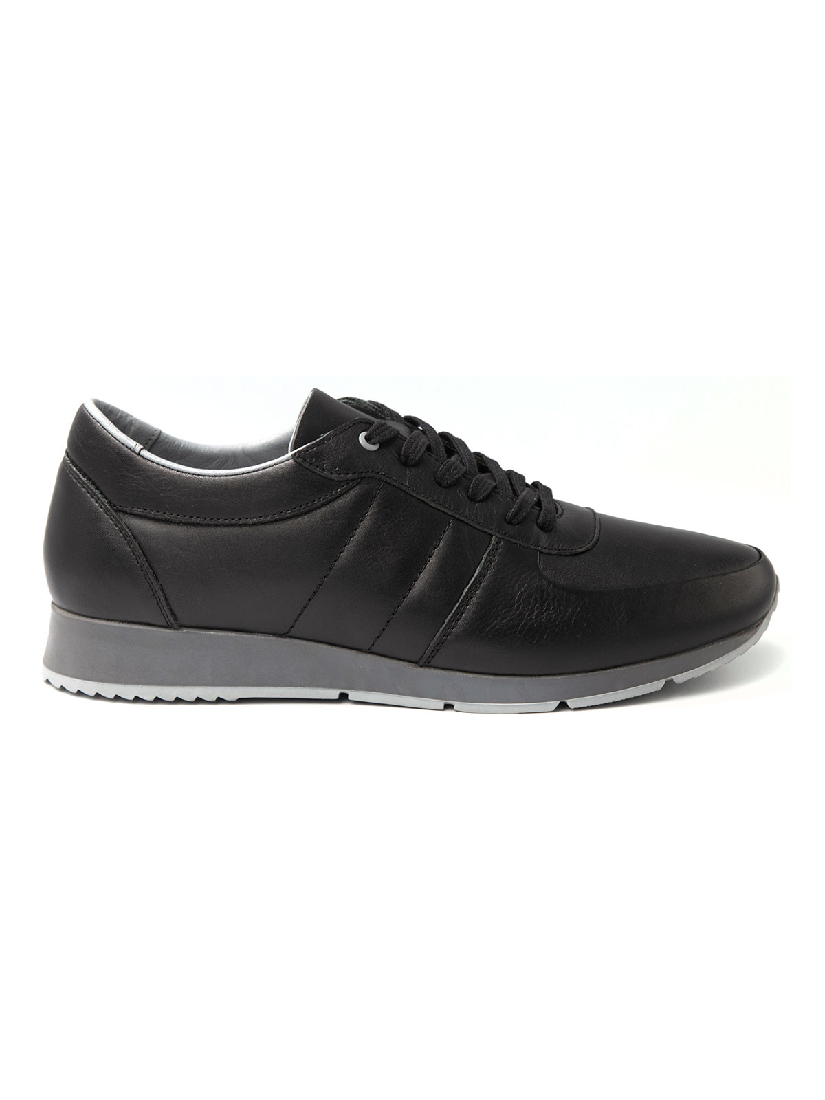 Αθλητικά μαύρα δερμάτινα παπούτσια - 81100 - € 41.62 img3