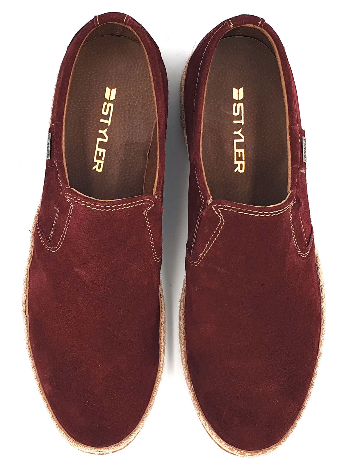 Mens shoes in burgundy color - 81102 - € 66.93 img1