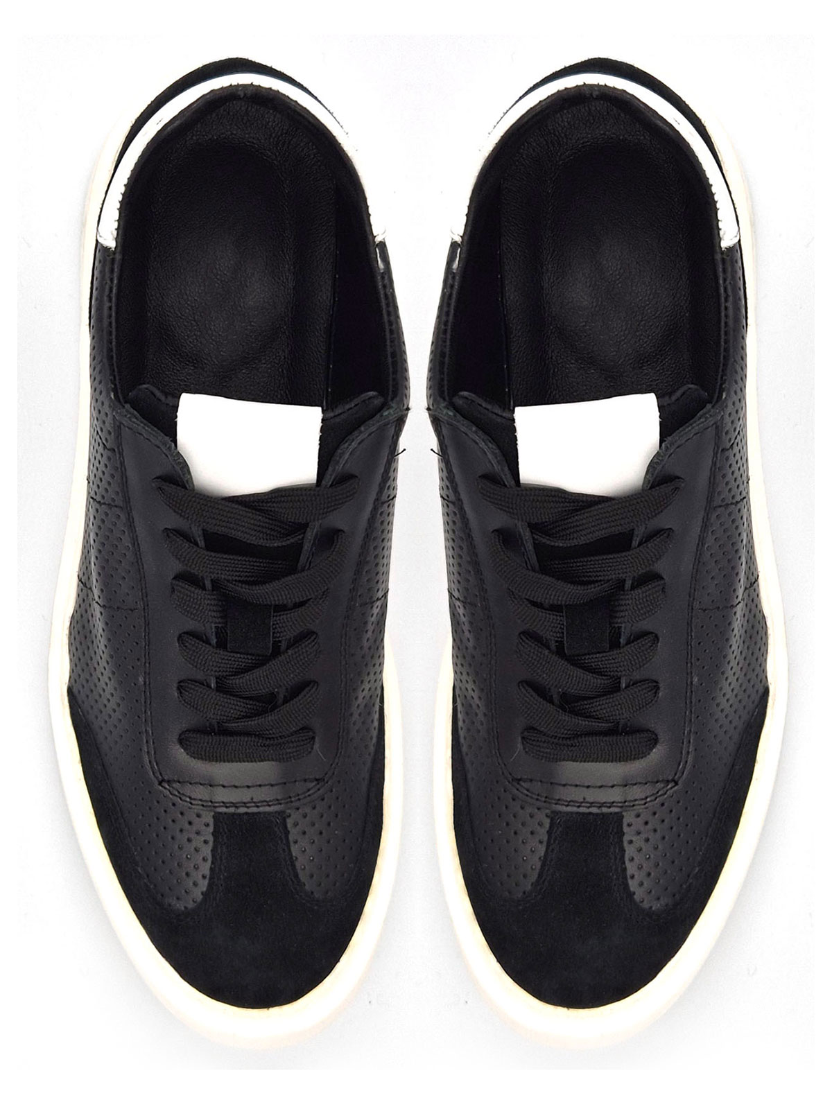 Black leather sneakers - 81111 - € 92.24 img1