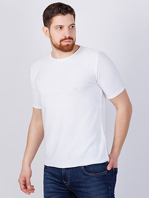 Tshirt πλεκτό  λευκό - 86008 - € 6.75