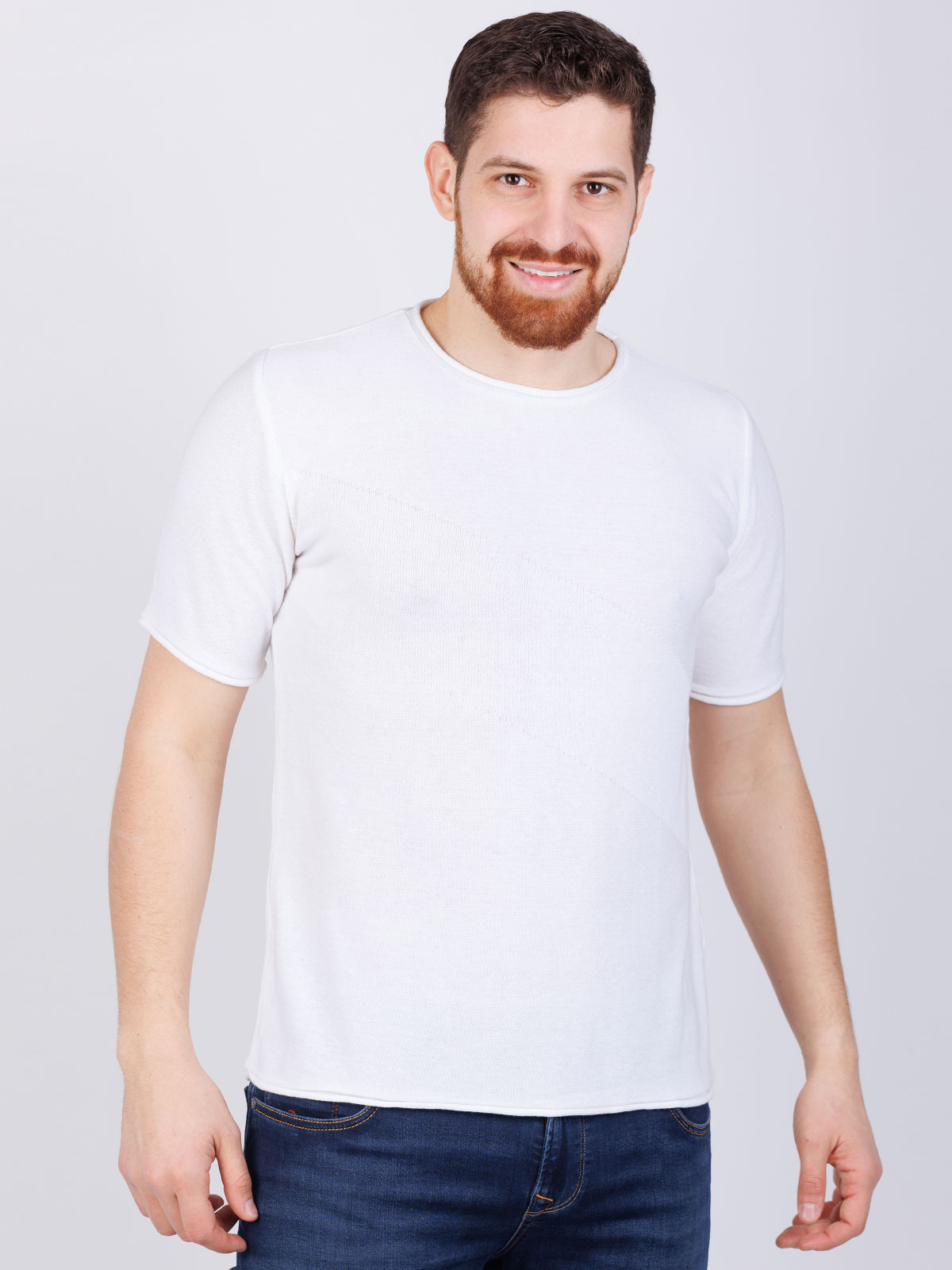Tshirt πλεκτό  λευκό - 86008 € 6.75 img3