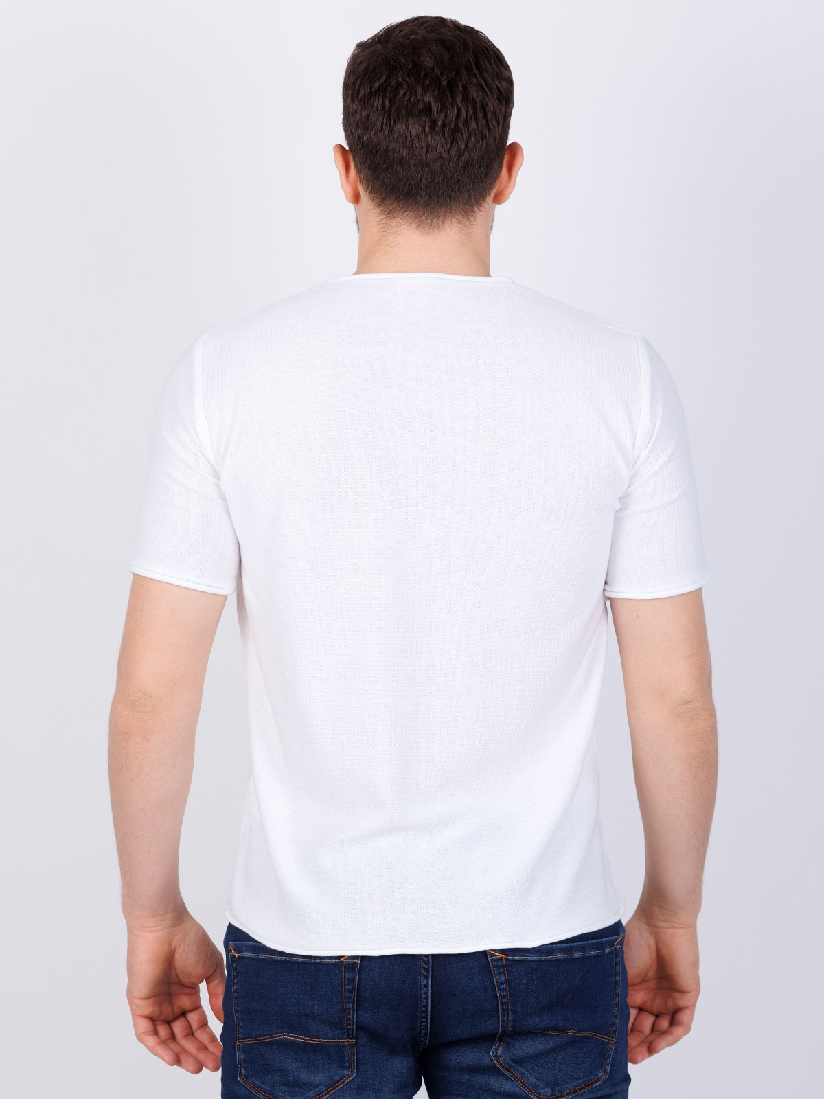 Tshirt πλεκτό  λευκό - 86008 € 6.75 img4