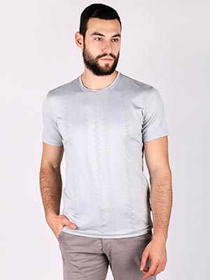  tricou gri în zigzag  - 88033 - € 6.75